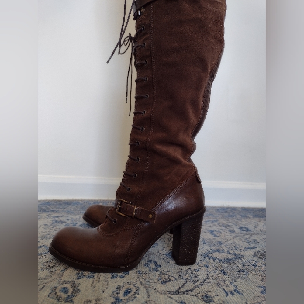 Alberto Fermani Brown Lace Up Boots - Picture 5 of 16